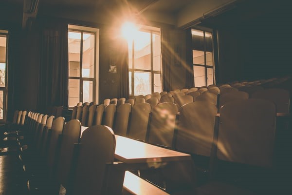 Revamping your Leadership Summit and Employee Town Hall : rows of seats in a lecture hall